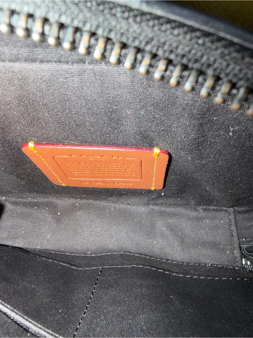 Coach black fabric